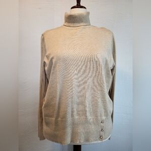 NWT C. Wonder Christian Siriano Women's Cream Turtleneck Sweater Size 2X